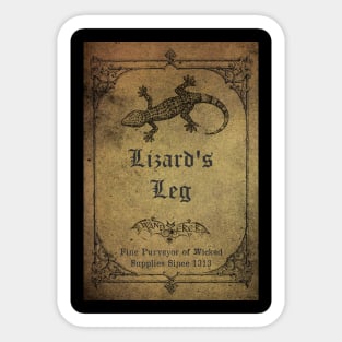 Lizard's Leg Apothecary Ingredient Bottle Label Sticker